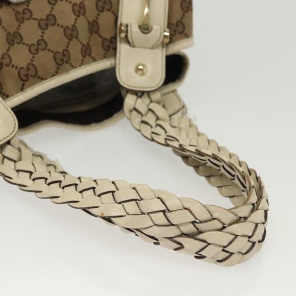 GUCCI GG Canvas Tote Bag Beige Gold - Picture 8 of 16